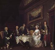 William Hogarth Strode family oil